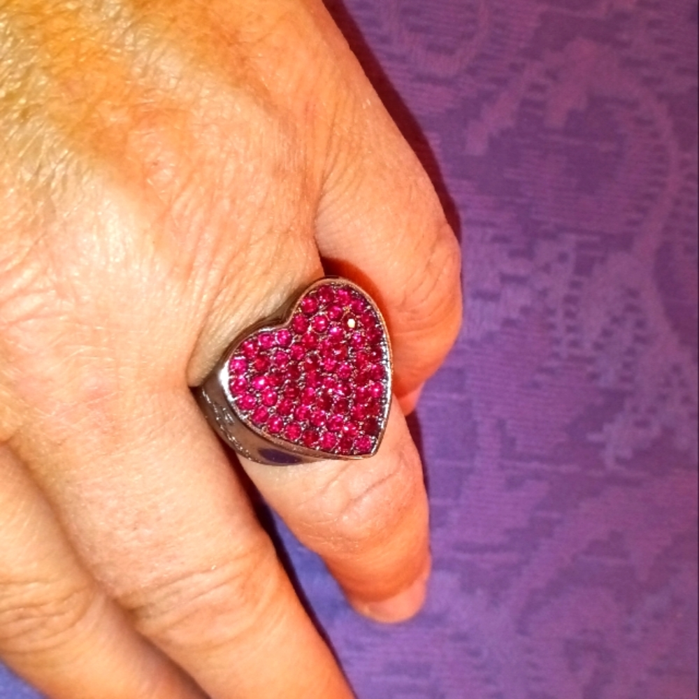 Guess Brand Red Rhinestone Ring